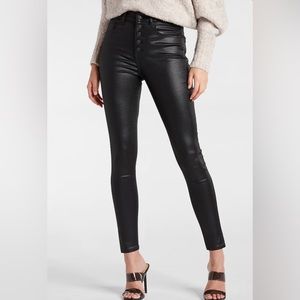 BNWT Express High Waisted Black Coated Skinny Jeans